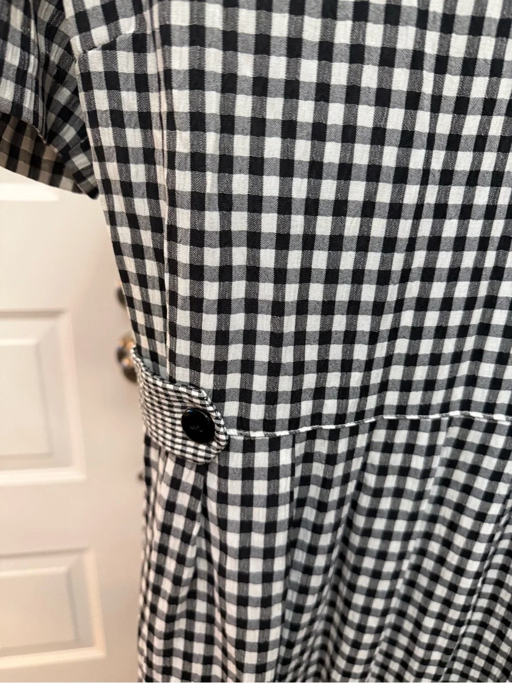 Kathie Lee Collection Black and White Gingham Maxi Dress - Picture 3 of 6